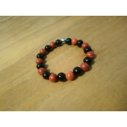 Bracelet en jaspe rouge et...