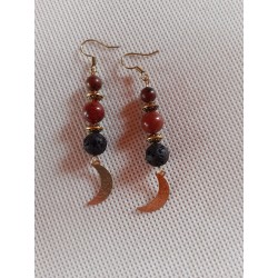Boucles d'oreille en jaspe...